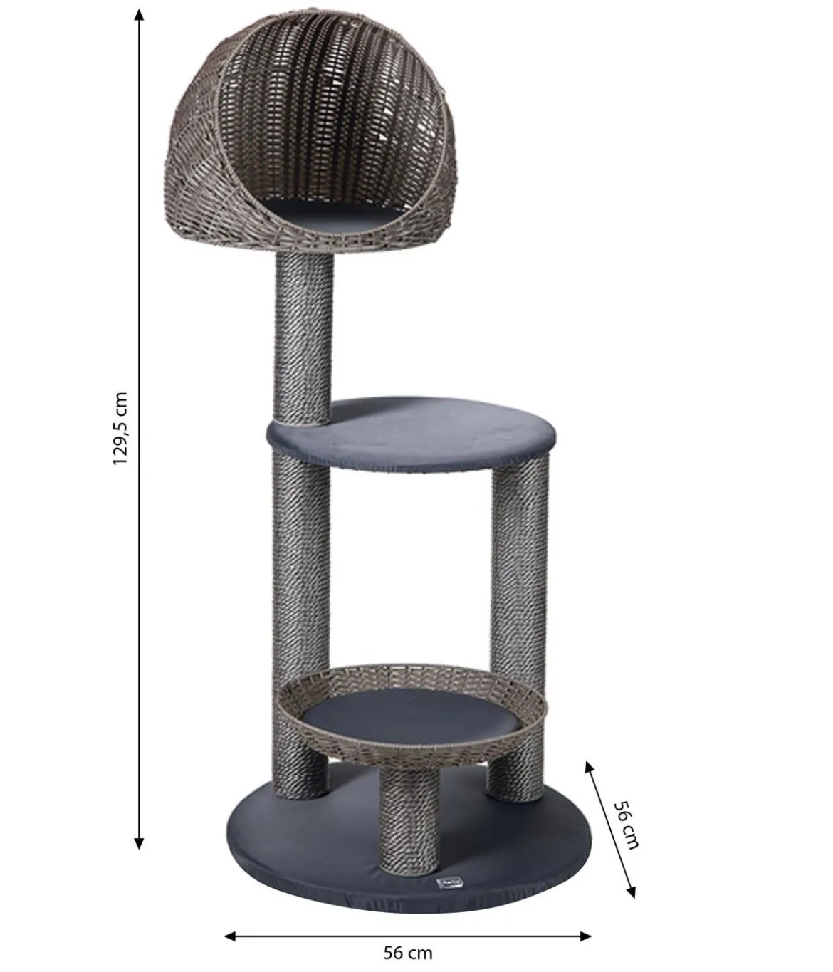 Karlie Outdoor-Kratzbaum Rixy, grau, ca. Ø56/H129,5 cm