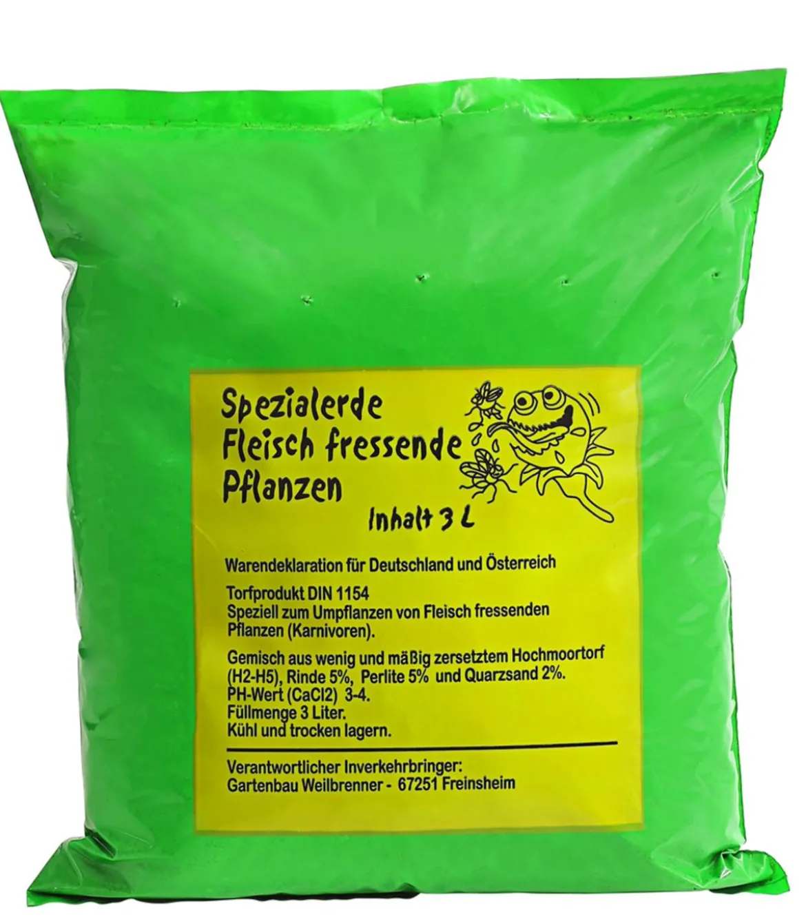 Karnivorenerde, 3 Liter