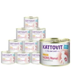 KATTOVIT Feline Diet Nassfutter für Katzen, Niere/Renal, 12 x 185 g