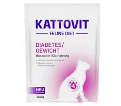 KATTOVIT Feline Diet Trockenfutter für Katzen Diabetes/Gewicht