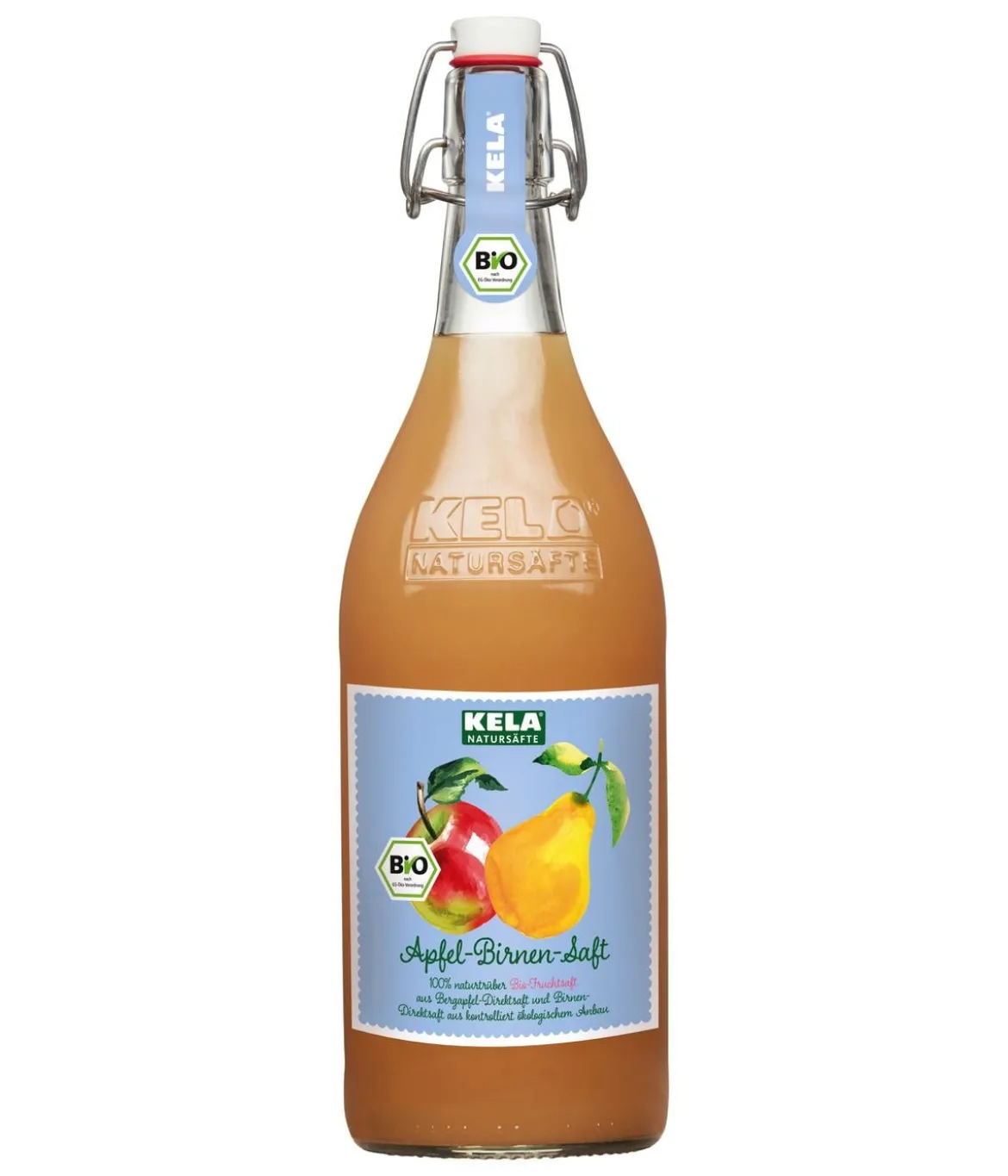 KELA Apfel & Birne 100 % Bio-Direktsaft, 1 L