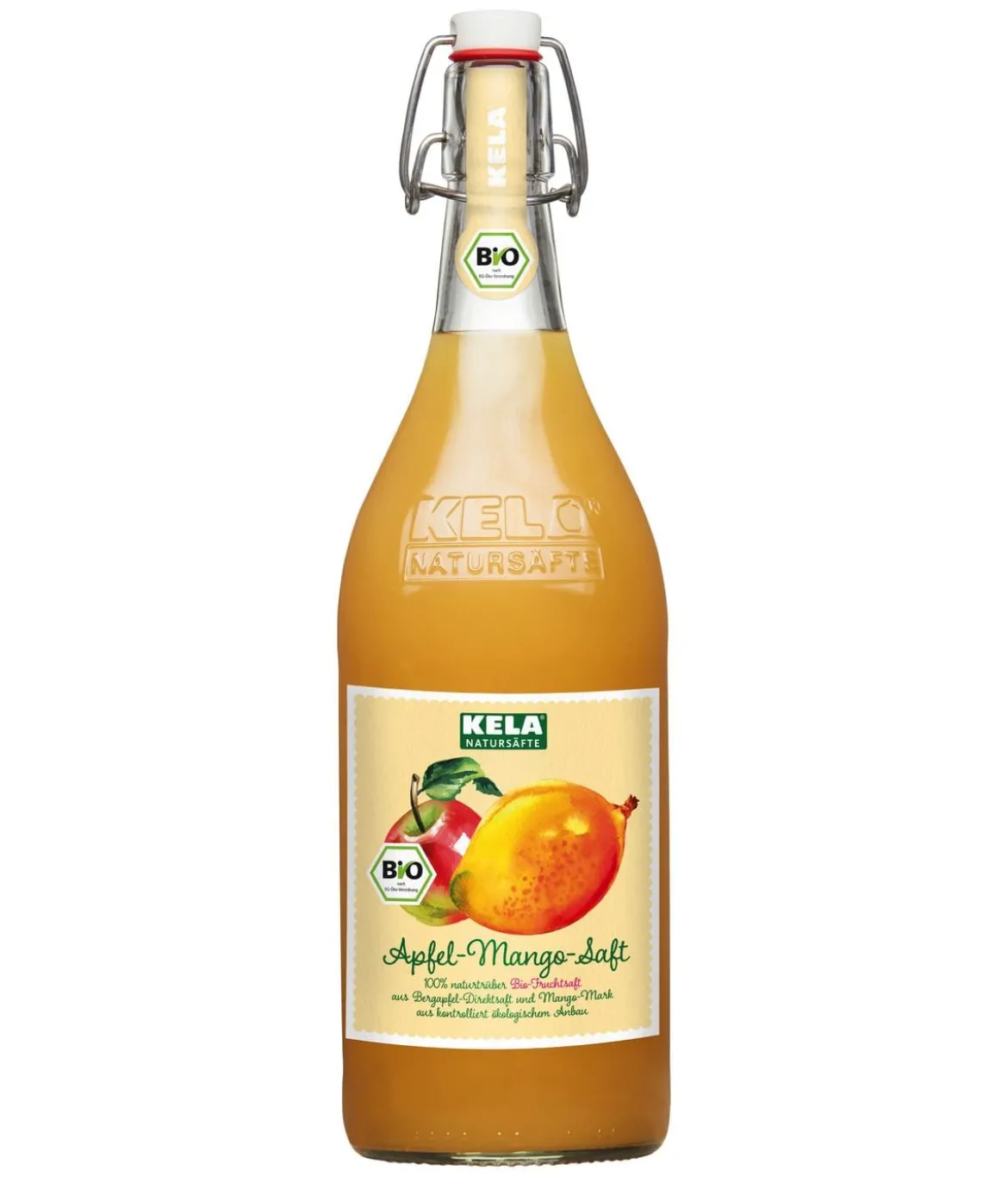 KELA Apfel & Mango 100 % Bio-Fruchtsaft, 1 L