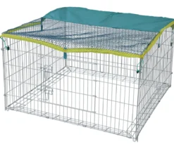 KERBL Freilaufgehege mit Ausbruchsperre, ca. B115/H65/T115 cm
