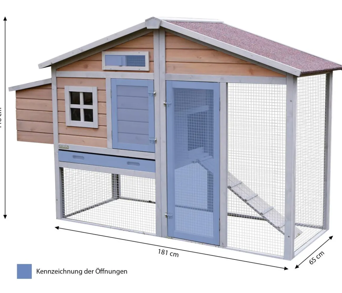 KERBL Hühnerstall Bonny, ca. B181/H118/T65 cm