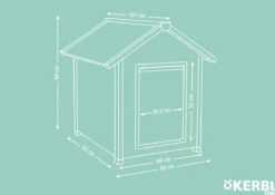 KERBL Hundehütte ECO Hendry, ca. B101/H98/T88 cm