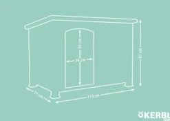KERBL Hundehütte Kenny, ca. B77/H81/T113 cm