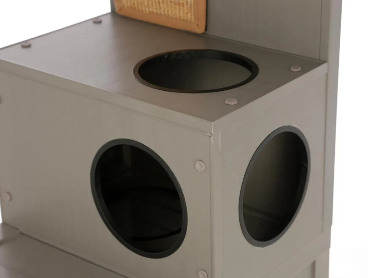 KERBL Katzenspielhaus Alex ECO, grau, ca. B42/H152,5/T42 cm