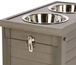KERBL Pet Futter- & Trinkbar ECO Dinner, grau, ca. B54/H39,5/T30 cm