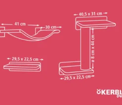 KERBL Pet Kletterwand Zugspitze, 5-teilig