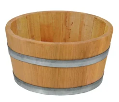 Küferei Kardos Holz-Weinfasskübel, rund, braun
