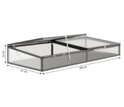 KGT Frühbeetaufsatz 210, anthrazit, ca. B205/H32/T91 cm