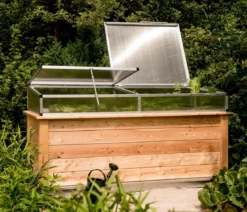 KGT Frühbeetaufsatz für Hochbeet 210, silber, ca. B205/H32/T91 cm