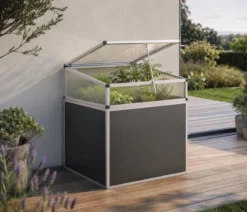 KGT Frühbeetaufsatz für Hochbeet 130, silber