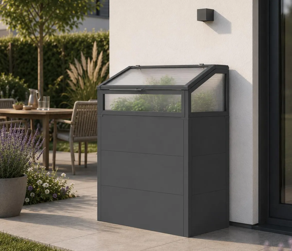 KGT Frühbeet-Aufsatz für Urban Grow M & M-Space, anthrazit/grau