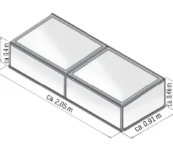 KGT Frühbeet 210, ca. B205/H46/T91 cm