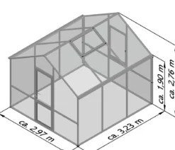 KGT Gewächshaus Dahlie III, ca. B297/H276/T323 cm