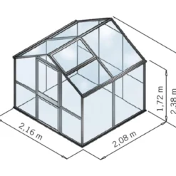 KGT Gewächshaus Galant II, ESG + HKP