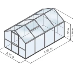 KGT Gewächshaus Galant IV, ESG + HKP