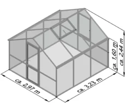 KGT Gewächshaus Nelke III, ca. B297/H244/T323 cm