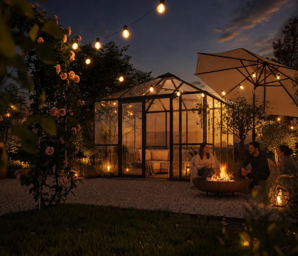 KGT Gewächshaus-Pavillon PaviLux 3 x 3 m ESG/HKP, ca. B300/H288/T300 cm