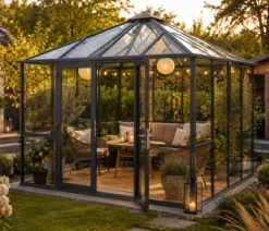 KGT Gewächshaus-Pavillon PaviLux 3 x 3 m ESG, ca. B300/H288/T300 cm