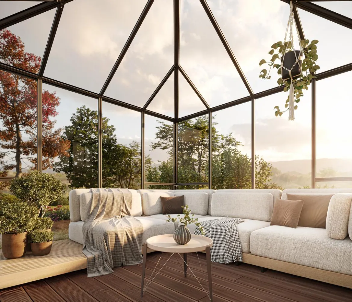 KGT Gewächshaus-Pavillon PaviLux 3 x 3 m ESG, ca. B300/H288/T300 cm