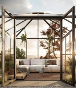 KGT Gewächshaus-Pavillon PaviLux 3,50 x 3,50 m ESG/HKP, ca. B350/H302/T350 cm