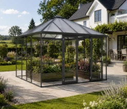 KGT Gewächshaus-Pavillon PaviLux 3,50 x 3,50 m ESG/HKP, ca. B350/H302/T350 cm