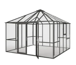 KGT Gewächshaus-Pavillon PaviLux 3,50 x 3,50 m ESG/HKP, ca. B350/H302/T350 cm