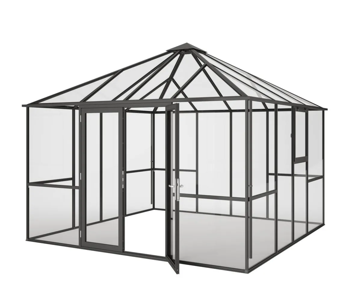 KGT Gewächshaus-Pavillon PaviLux 3,50 x 3,50 m ESG/HKP, ca. B350/H302/T350 cm
