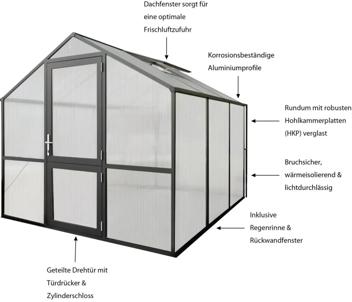 KGT Gewächshaus Rose II