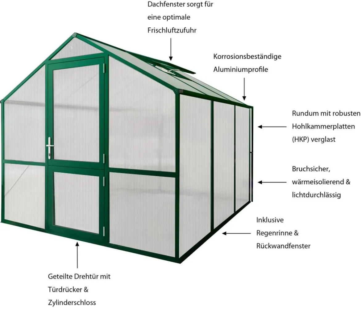 KGT Gewächshaus Rose II
