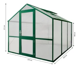 KGT Gewächshaus Rose III, ca. B233/H215/T322 cm