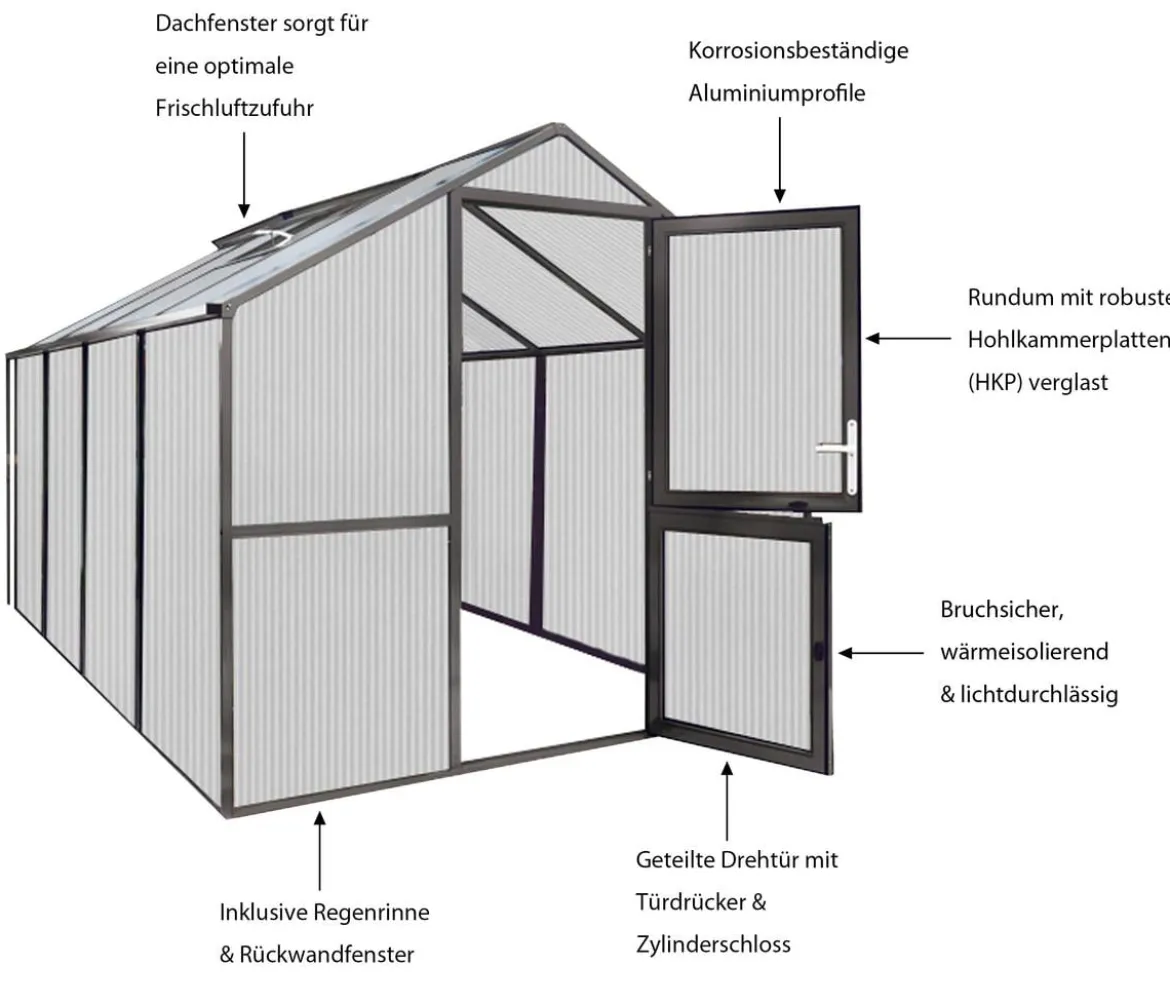 KGT Gewächshaus Rose IV
