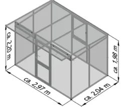 KGT Gewächshaus Santini II, ca. B297/H215/T254 cm