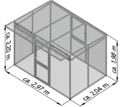 KGT Gewächshaus Santini II, ca. B297/H215/T254 cm