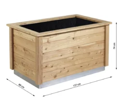 KGT Holz-Hochbeet Woody Light, ca. B127/H74/T80 cm