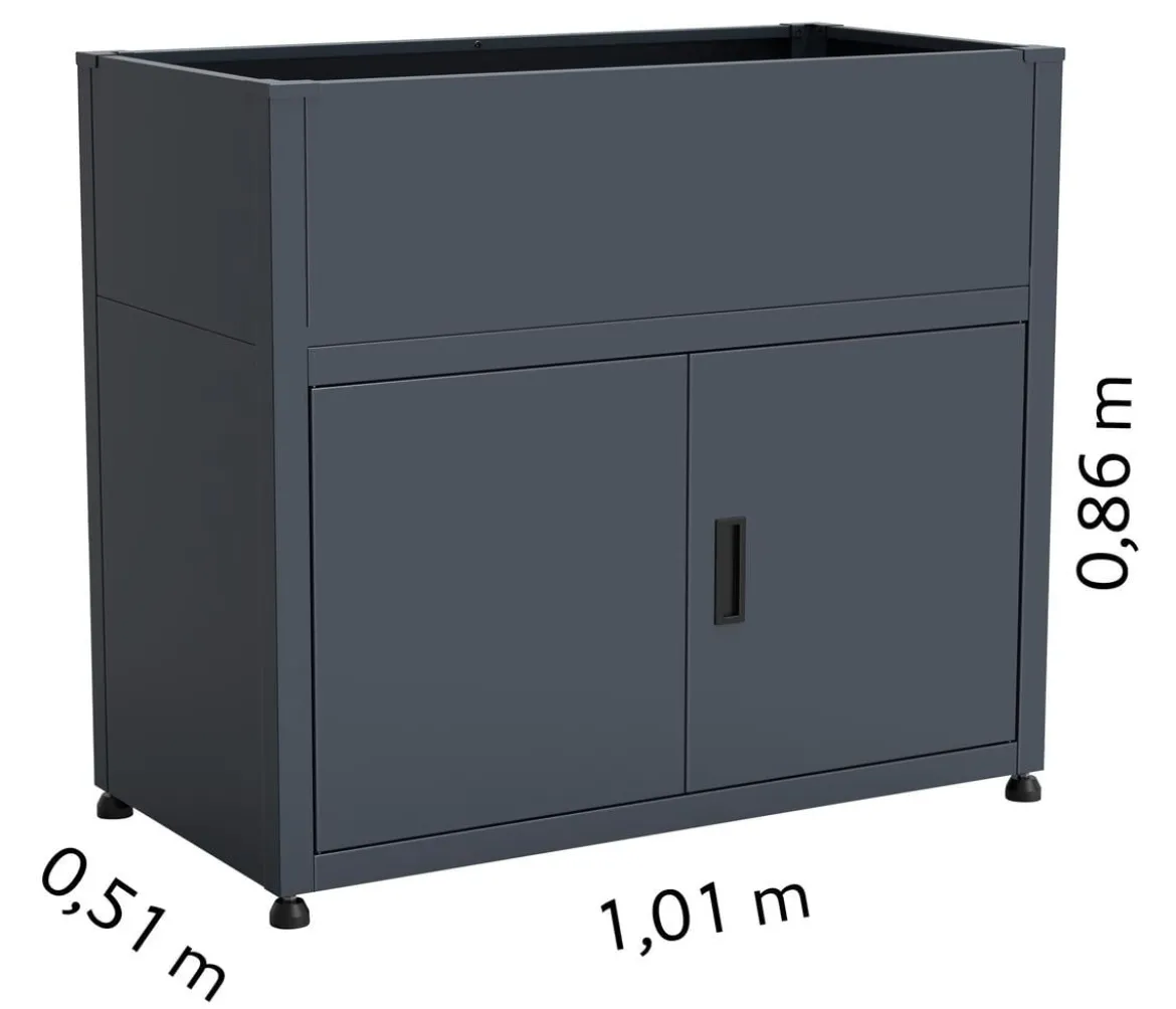 KGT Stahl-Hochbeet Urban Grow Space, anthrazit/grau