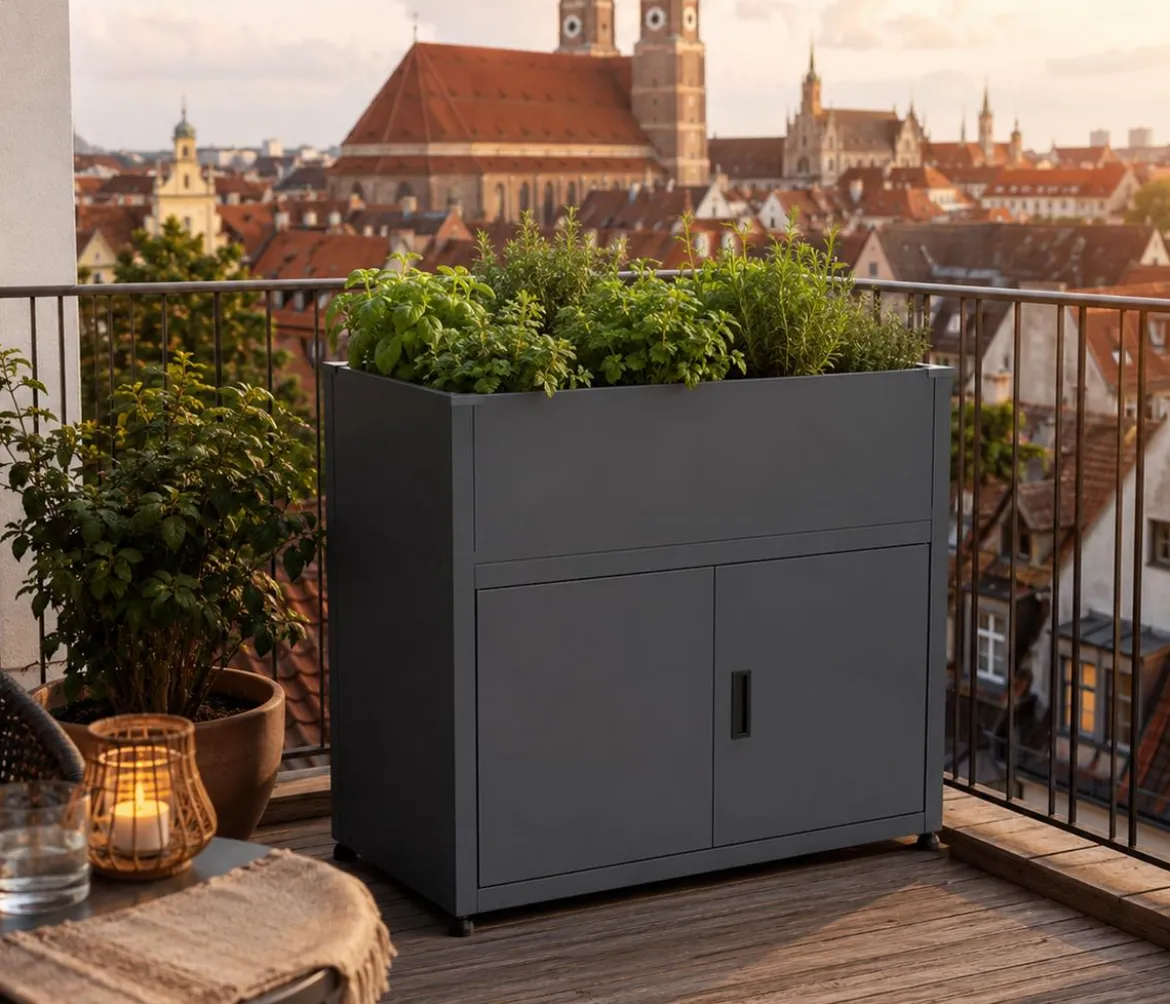 KGT Stahl-Hochbeet Urban Grow Space, anthrazit/grau