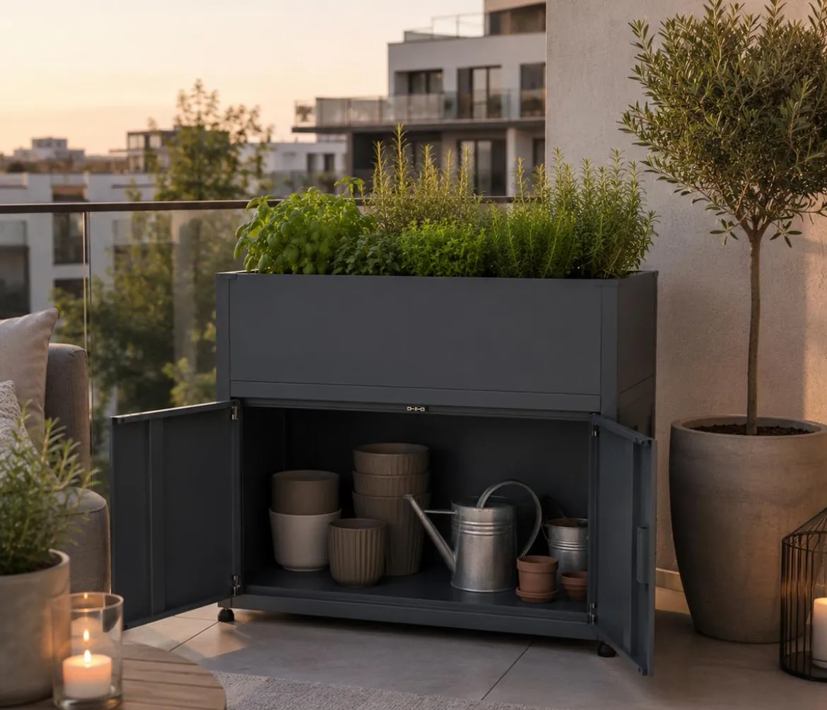 KGT Stahl-Hochbeet Urban Grow Space, anthrazit/grau
