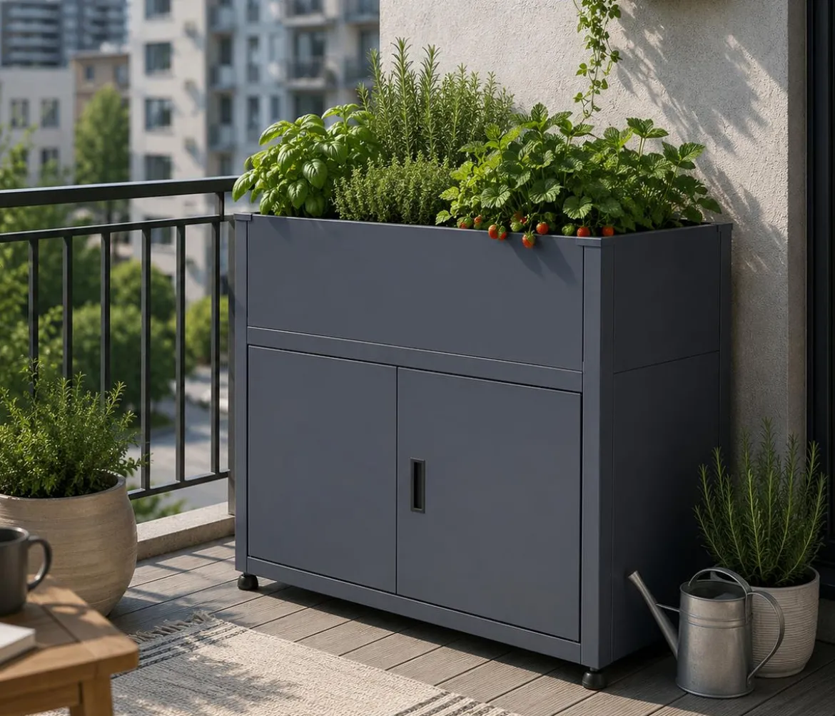 KGT Stahl-Hochbeet Urban Grow Space, anthrazit/grau
