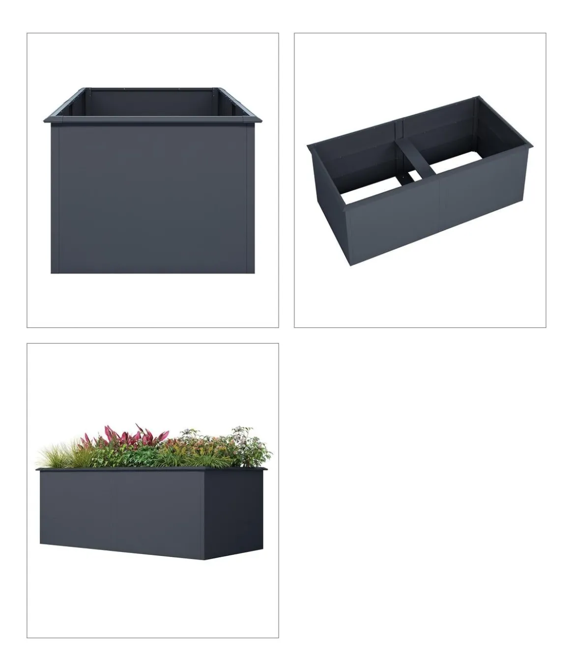 KGT Stahl-Hochbeet Urban Grow, anthrazit/grau