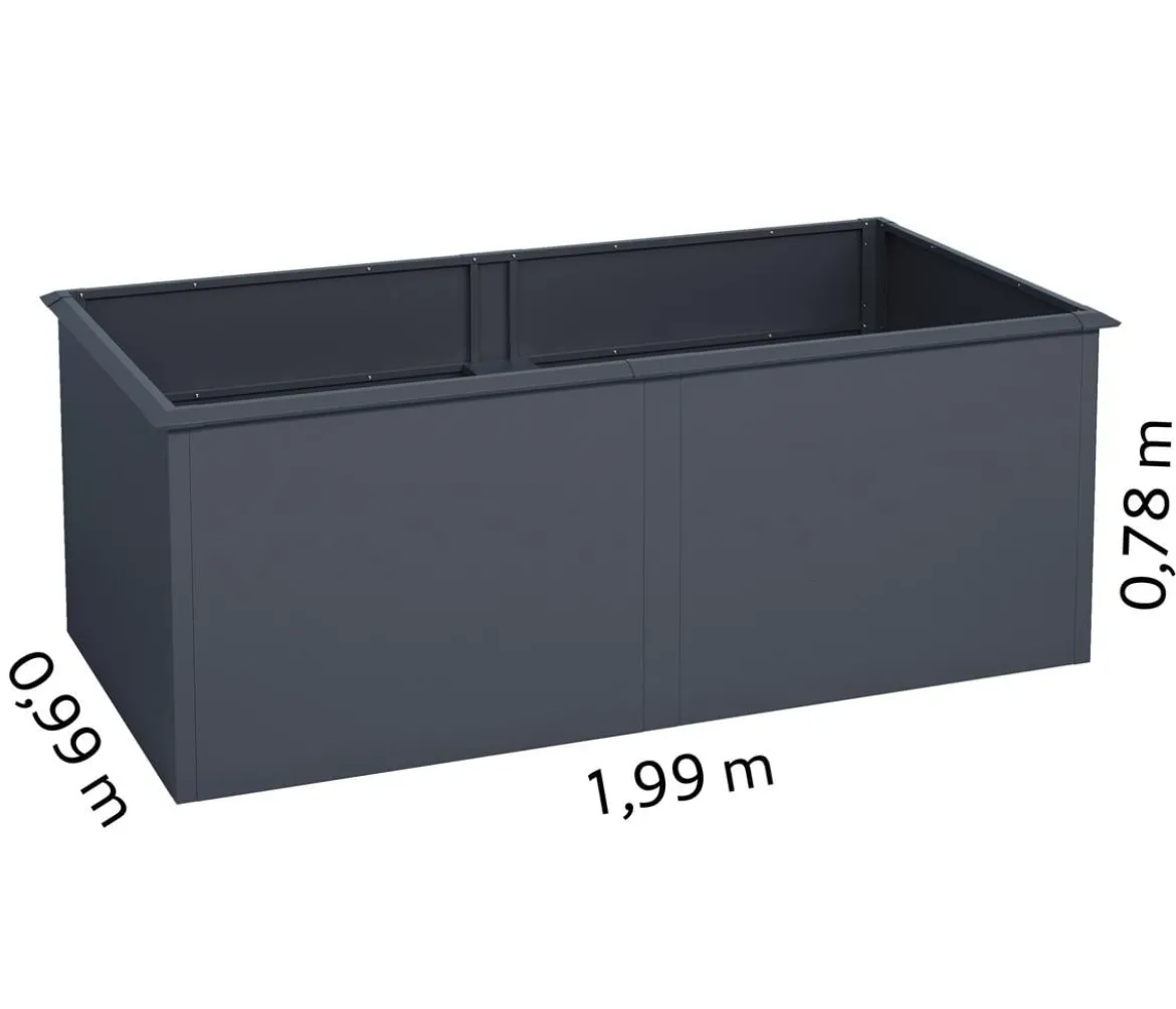 KGT Stahl-Hochbeet Urban Grow, anthrazit/grau