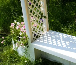 KHW Kunststoff-Gartenbank mit Rosenbogen Brüssel, ca. B174/H207/T49 cm