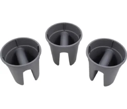 KHW Kunststoff-Geländertopf Flowerclip, rund, ca. Ø27/H27 cm, 3er-Set