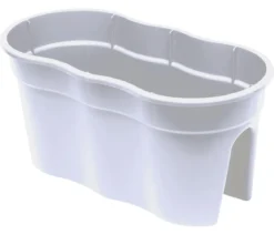 KHW Kunststoff-Geländertopf Flowerclip, ca. B57,5/H27/T27,7 cm, 2er-Set