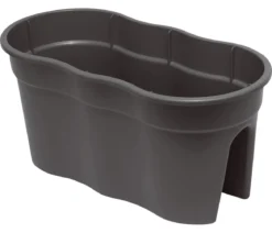 KHW Kunststoff-Geländertopf Flowerclip, ca. B57,5/H27/T27,7 cm, 2er-Set