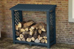 KHW Kunststoff-Kaminholzregal, 114 x 47 x 102 cm