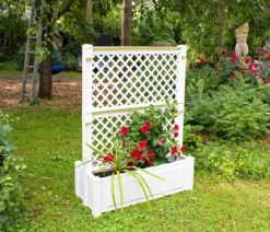 KHW Kunststoff-Pflanzkasten mit Spalier, 100 x 43 x 140 cm