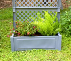KHW Kunststoff-Pflanzkasten mit Spalier, ca. B100/H140/T43 cm